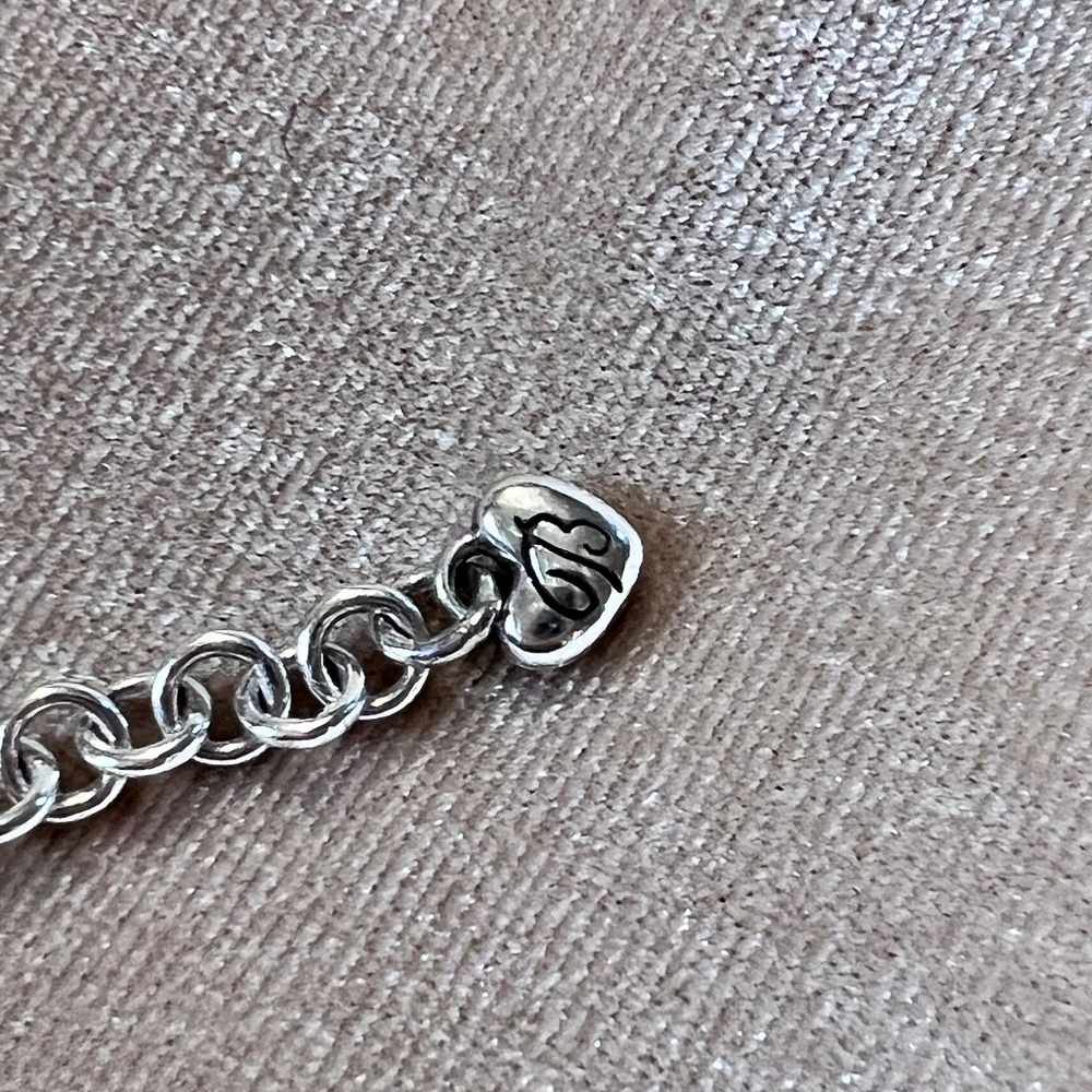 Silver tone large CZ necklace - Picture 5 of 6